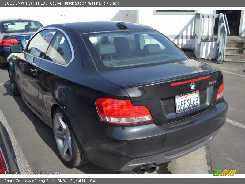 Black Sapphire Metallic / Black 2011 BMW 1 Series 135i Coupe