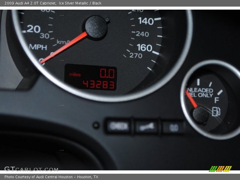Ice Silver Metallic / Black 2009 Audi A4 2.0T Cabriolet