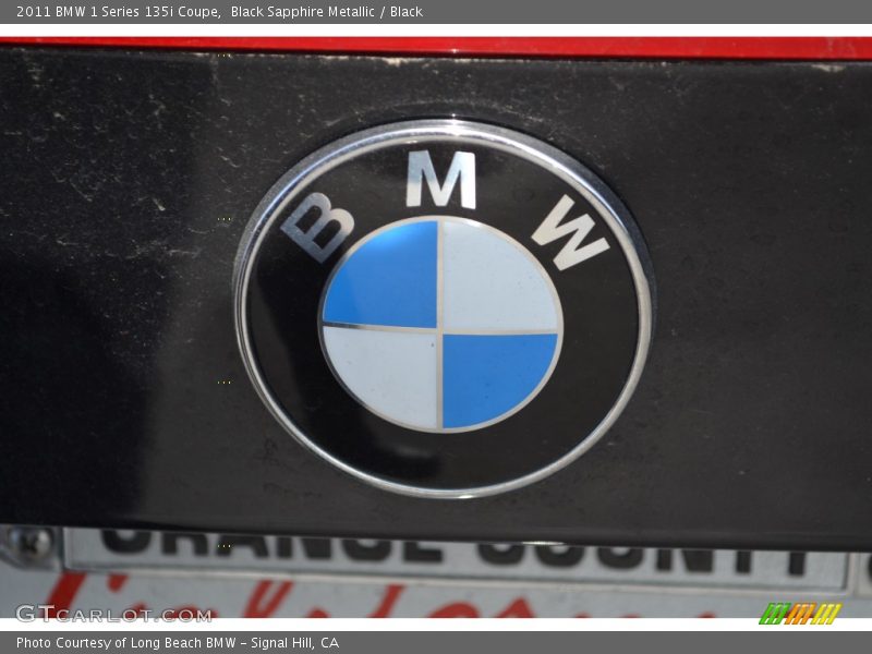 Black Sapphire Metallic / Black 2011 BMW 1 Series 135i Coupe
