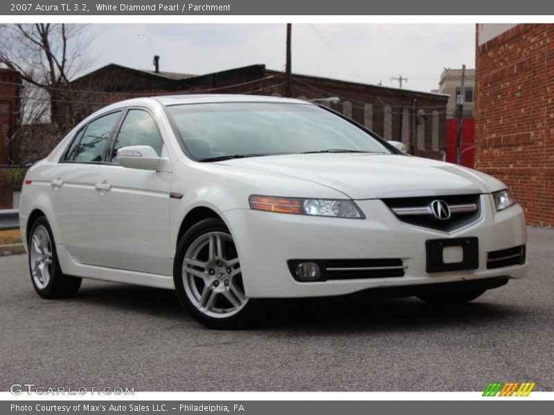 White Diamond Pearl / Parchment 2007 Acura TL 3.2