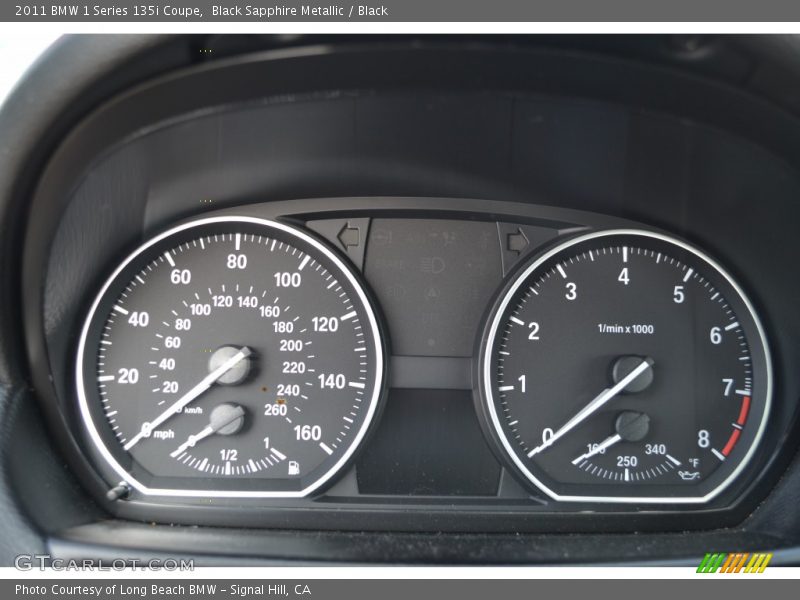 Black Sapphire Metallic / Black 2011 BMW 1 Series 135i Coupe