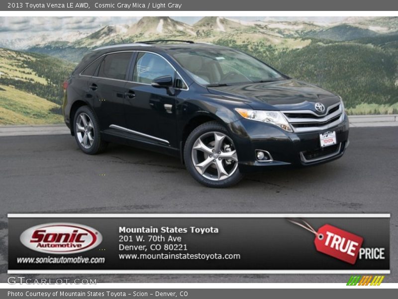 Cosmic Gray Mica / Light Gray 2013 Toyota Venza LE AWD