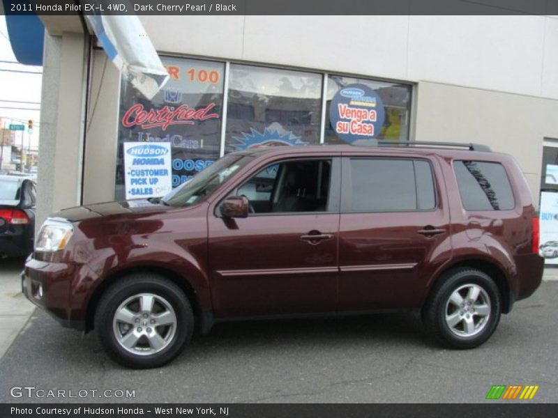 Dark Cherry Pearl / Black 2011 Honda Pilot EX-L 4WD