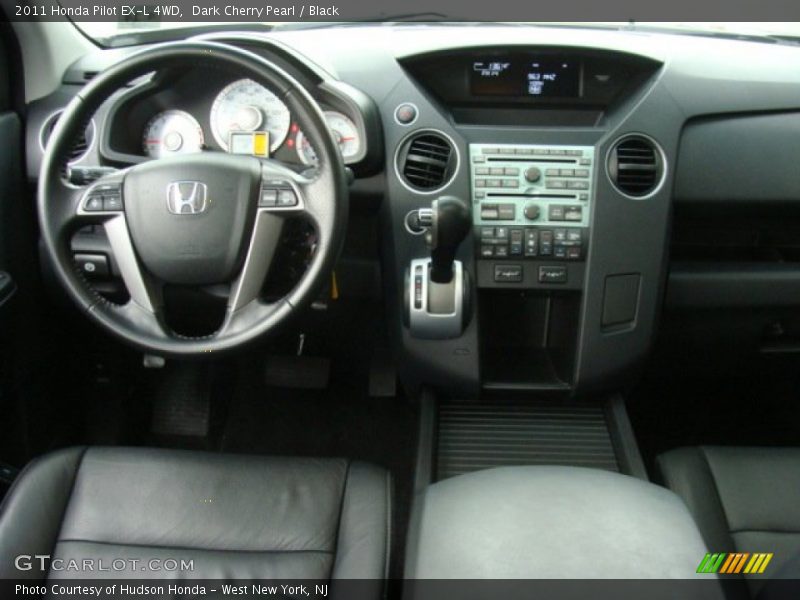 Dark Cherry Pearl / Black 2011 Honda Pilot EX-L 4WD
