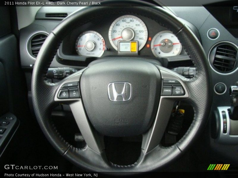 Dark Cherry Pearl / Black 2011 Honda Pilot EX-L 4WD