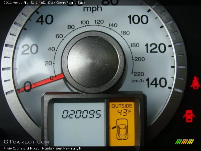 Dark Cherry Pearl / Black 2011 Honda Pilot EX-L 4WD