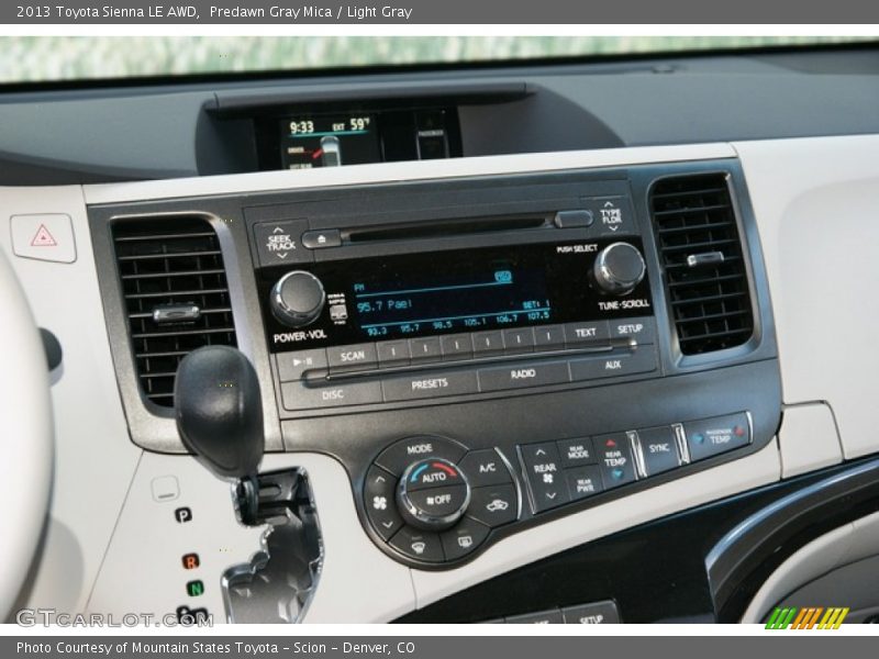 Predawn Gray Mica / Light Gray 2013 Toyota Sienna LE AWD