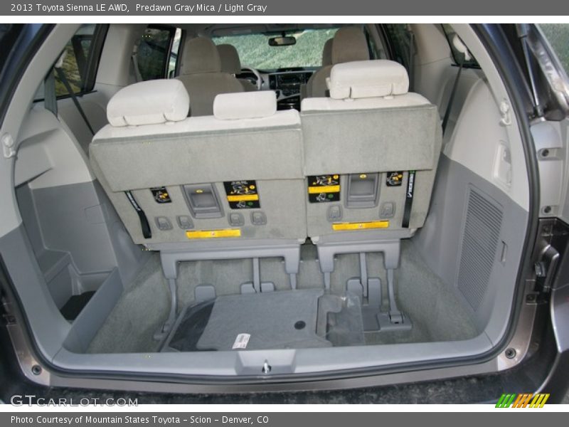 Predawn Gray Mica / Light Gray 2013 Toyota Sienna LE AWD