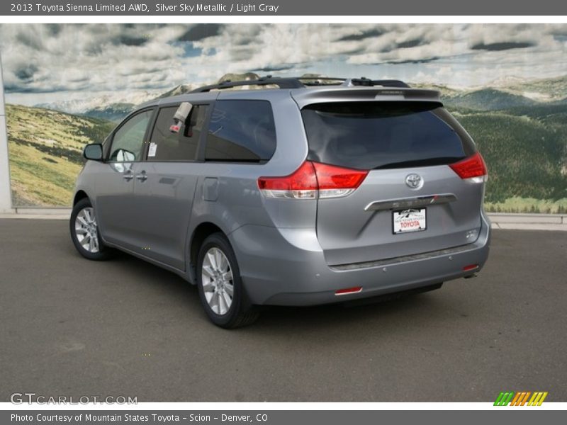 Silver Sky Metallic / Light Gray 2013 Toyota Sienna Limited AWD
