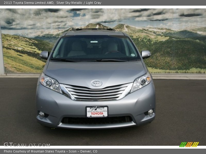 Silver Sky Metallic / Light Gray 2013 Toyota Sienna Limited AWD