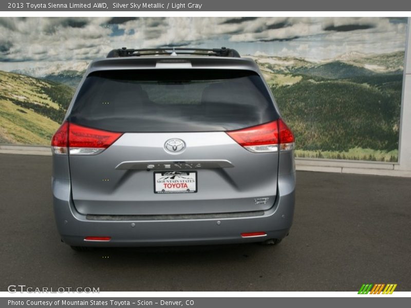 Silver Sky Metallic / Light Gray 2013 Toyota Sienna Limited AWD