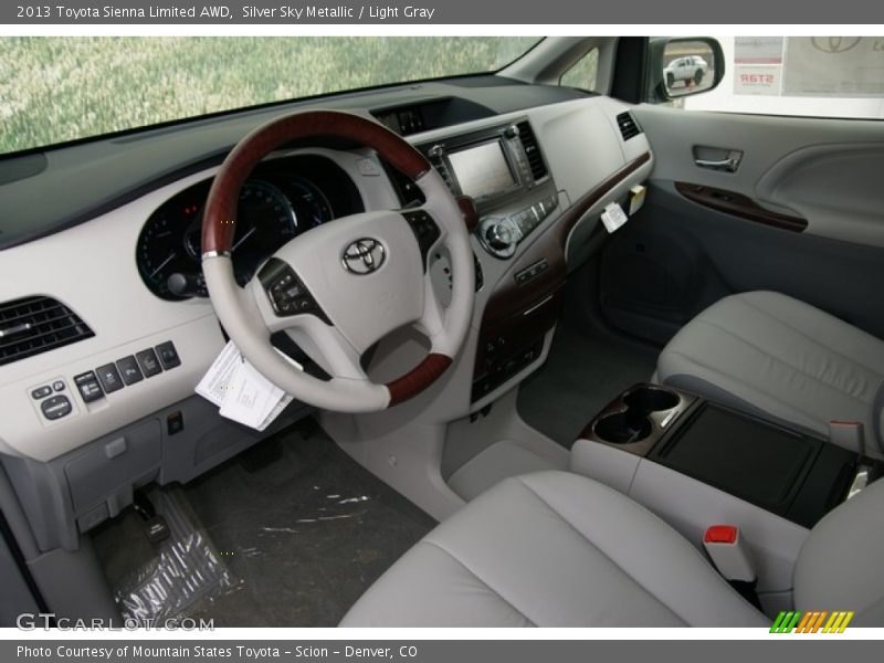 Silver Sky Metallic / Light Gray 2013 Toyota Sienna Limited AWD