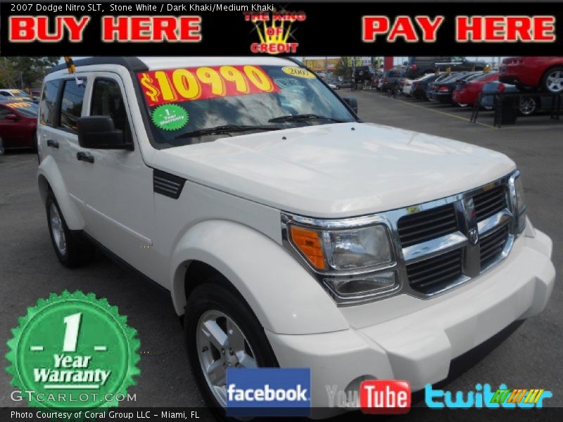 Stone White / Dark Khaki/Medium Khaki 2007 Dodge Nitro SLT