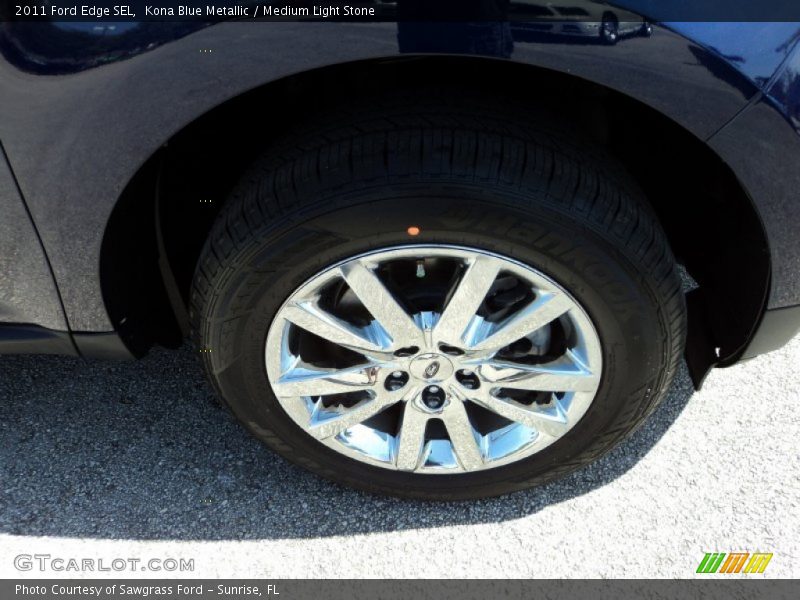Kona Blue Metallic / Medium Light Stone 2011 Ford Edge SEL