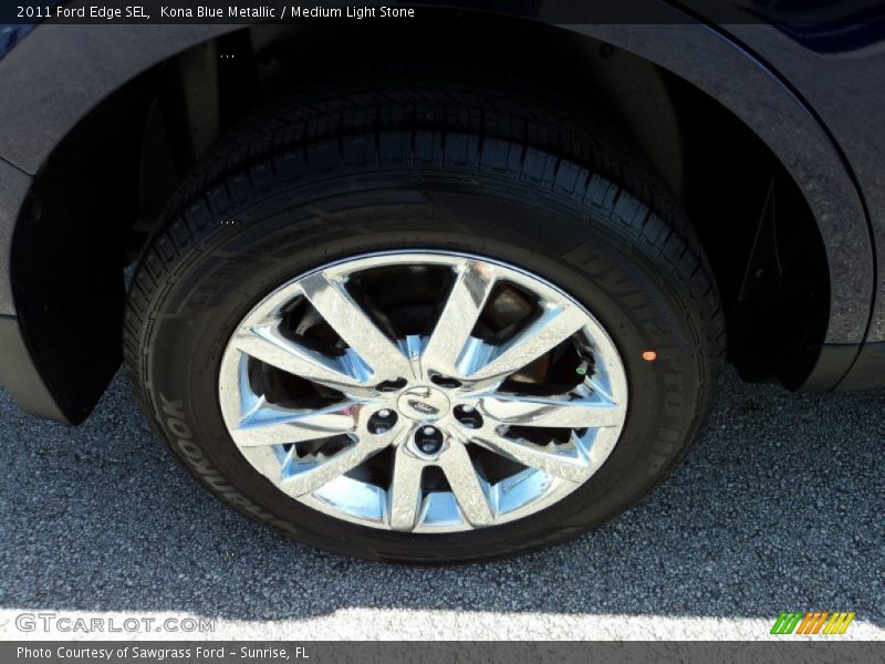 Kona Blue Metallic / Medium Light Stone 2011 Ford Edge SEL