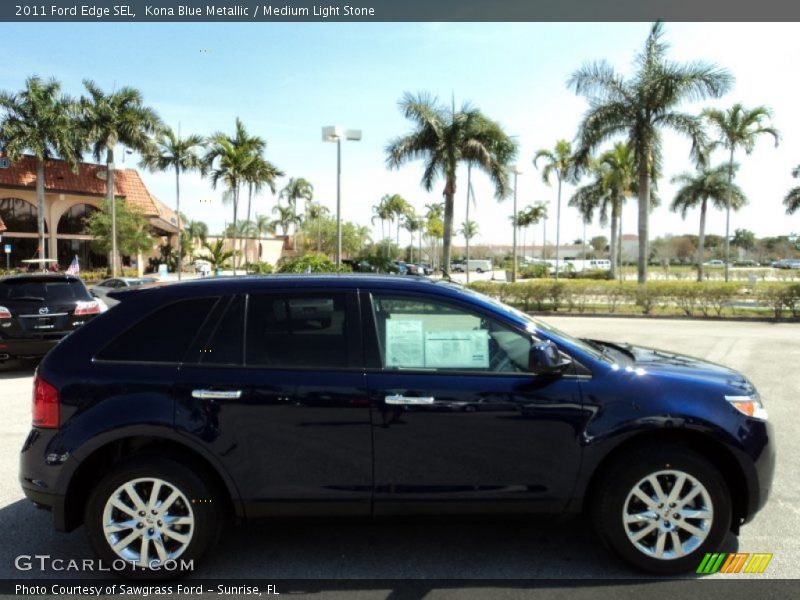 Kona Blue Metallic / Medium Light Stone 2011 Ford Edge SEL