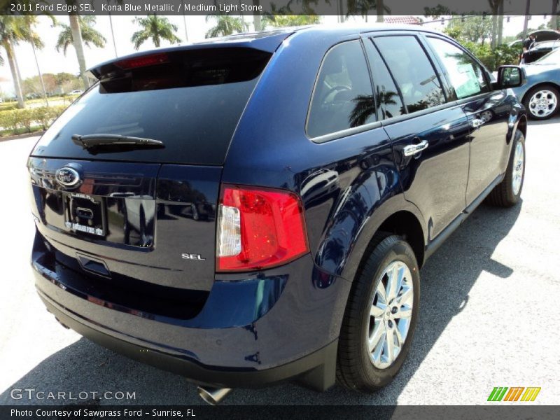 Kona Blue Metallic / Medium Light Stone 2011 Ford Edge SEL