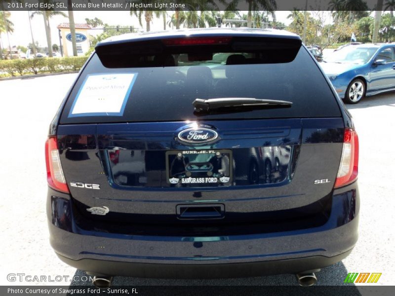 Kona Blue Metallic / Medium Light Stone 2011 Ford Edge SEL