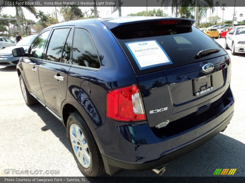 Kona Blue Metallic / Medium Light Stone 2011 Ford Edge SEL