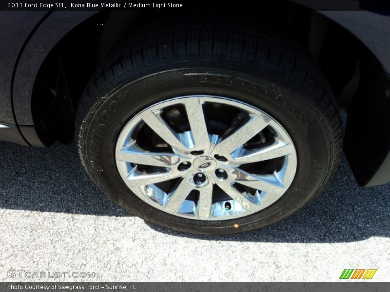 Kona Blue Metallic / Medium Light Stone 2011 Ford Edge SEL