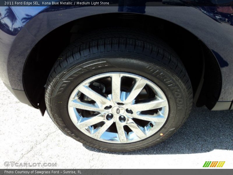 Kona Blue Metallic / Medium Light Stone 2011 Ford Edge SEL
