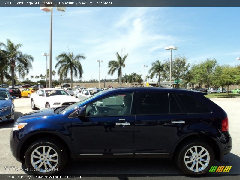Kona Blue Metallic / Medium Light Stone 2011 Ford Edge SEL