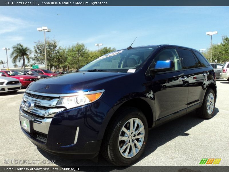 Kona Blue Metallic / Medium Light Stone 2011 Ford Edge SEL