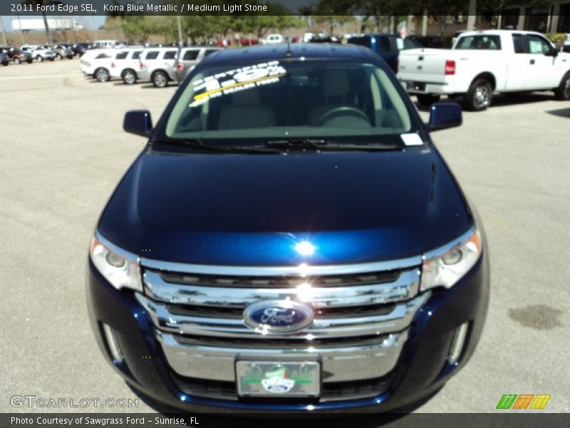 Kona Blue Metallic / Medium Light Stone 2011 Ford Edge SEL