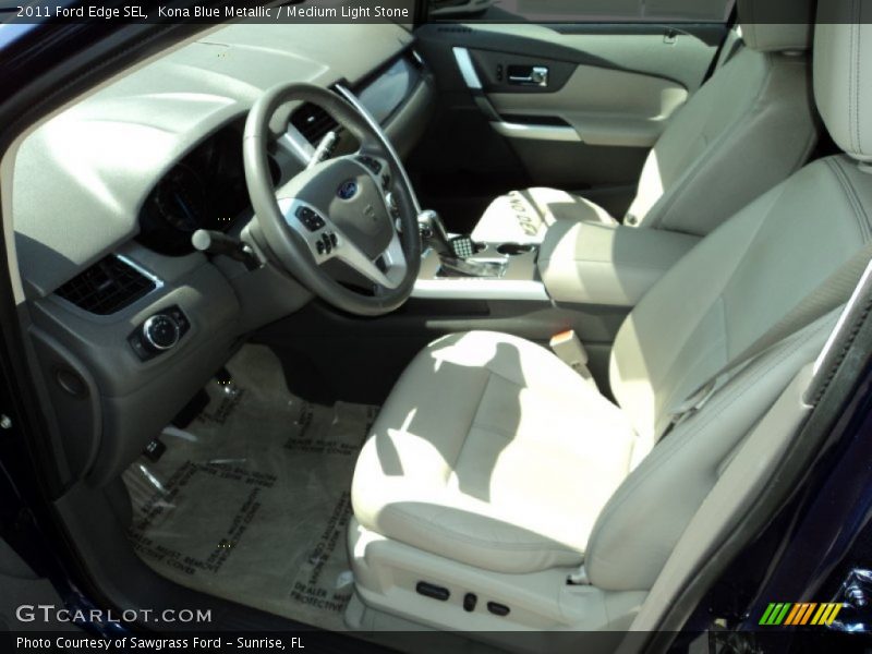 Kona Blue Metallic / Medium Light Stone 2011 Ford Edge SEL