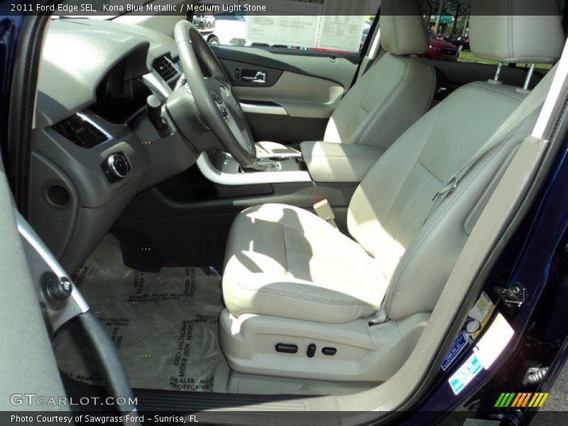 Kona Blue Metallic / Medium Light Stone 2011 Ford Edge SEL
