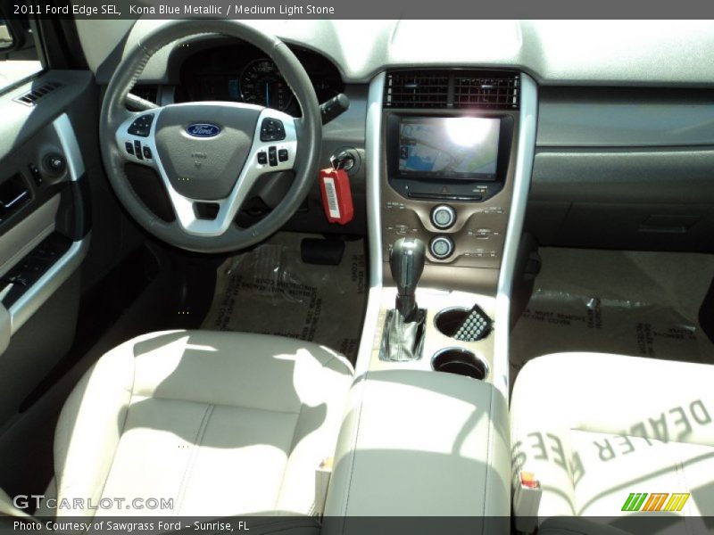 Kona Blue Metallic / Medium Light Stone 2011 Ford Edge SEL