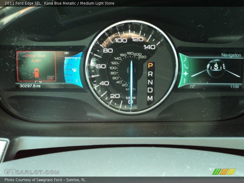 Kona Blue Metallic / Medium Light Stone 2011 Ford Edge SEL