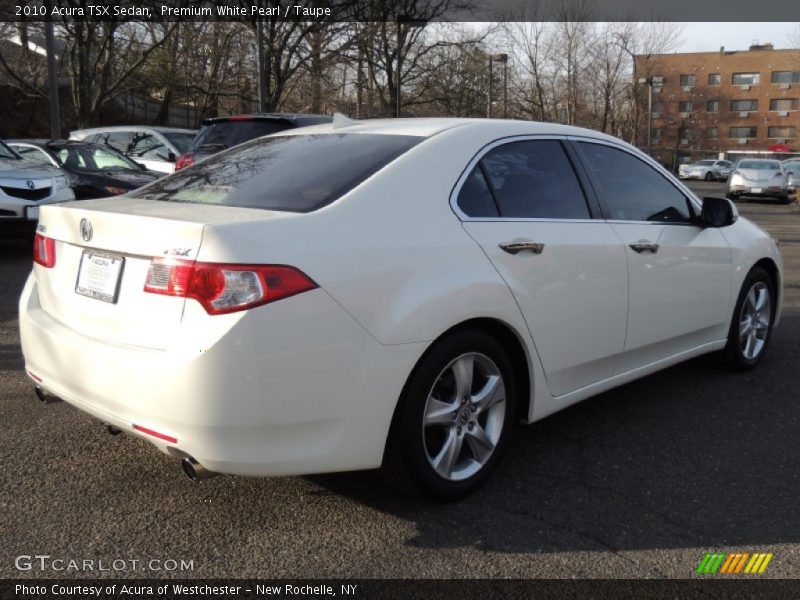 Premium White Pearl / Taupe 2010 Acura TSX Sedan
