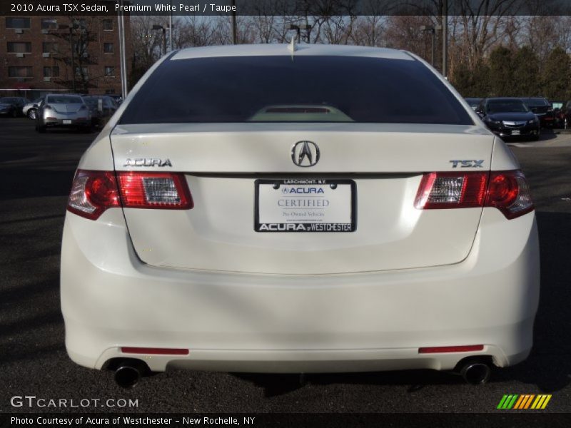 Premium White Pearl / Taupe 2010 Acura TSX Sedan