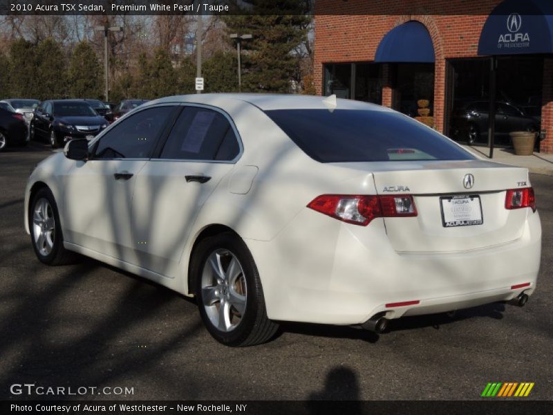 Premium White Pearl / Taupe 2010 Acura TSX Sedan
