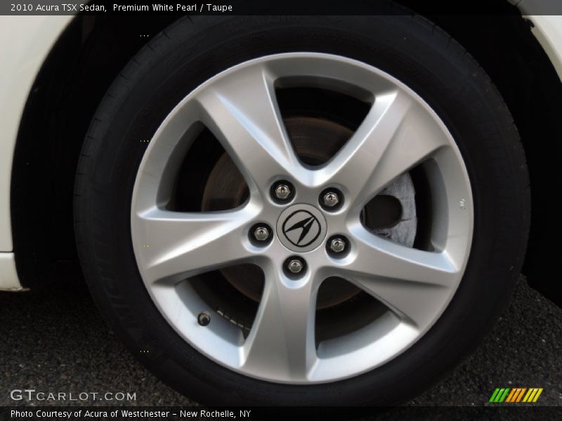 Premium White Pearl / Taupe 2010 Acura TSX Sedan