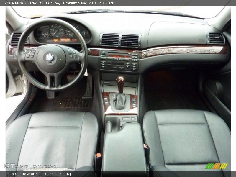 Titanium Silver Metallic / Black 2004 BMW 3 Series 325i Coupe