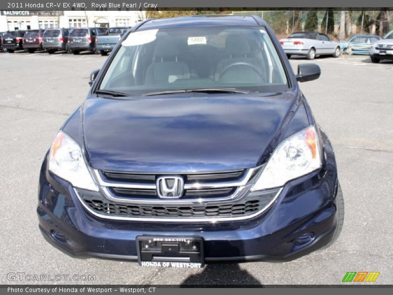 Royal Blue Pearl / Gray 2011 Honda CR-V EX 4WD