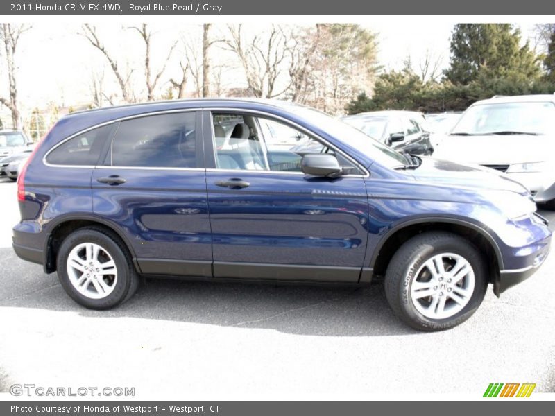 Royal Blue Pearl / Gray 2011 Honda CR-V EX 4WD