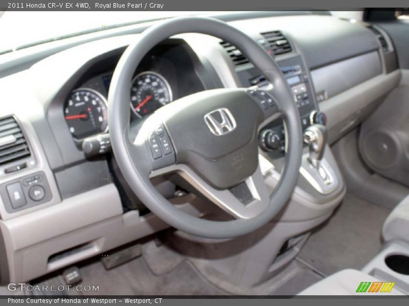 Royal Blue Pearl / Gray 2011 Honda CR-V EX 4WD