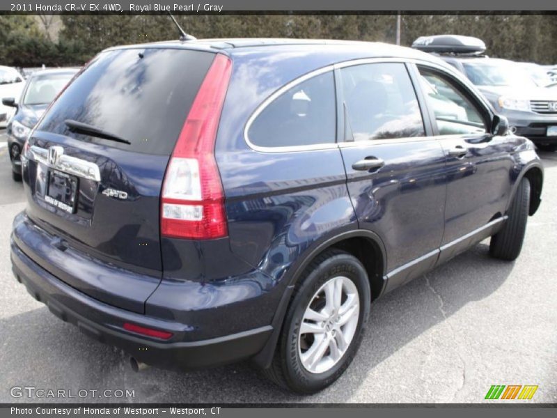 Royal Blue Pearl / Gray 2011 Honda CR-V EX 4WD