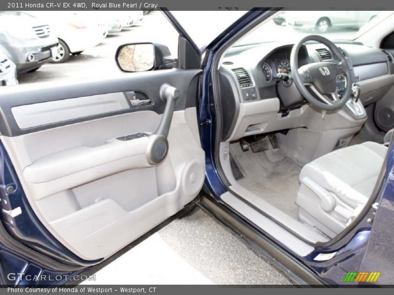 Royal Blue Pearl / Gray 2011 Honda CR-V EX 4WD