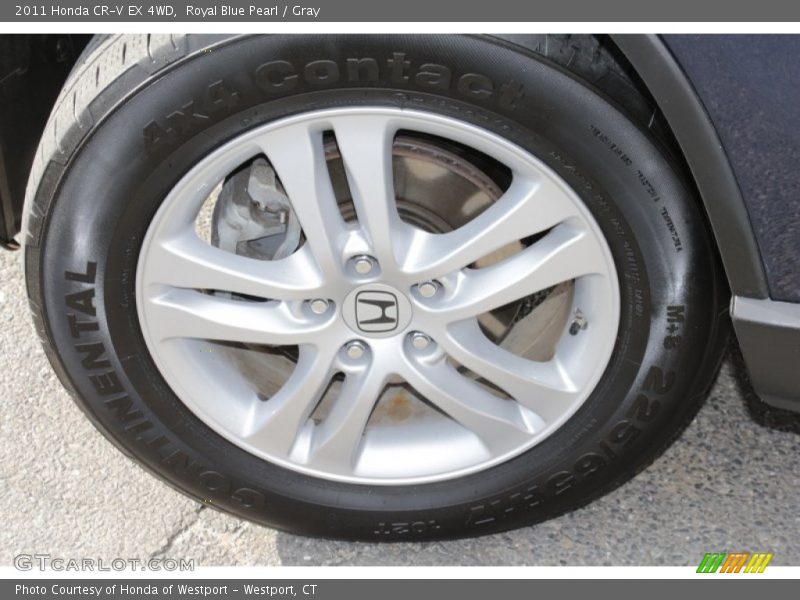 Royal Blue Pearl / Gray 2011 Honda CR-V EX 4WD