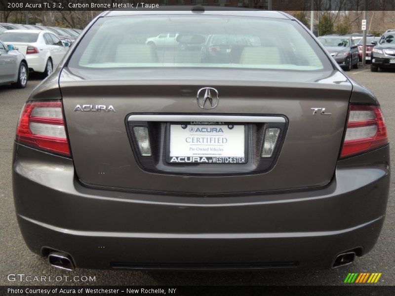 Carbon Bronze Metallic / Taupe 2008 Acura TL 3.2