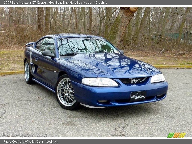 Moonlight Blue Metallic / Medium Graphite 1997 Ford Mustang GT Coupe