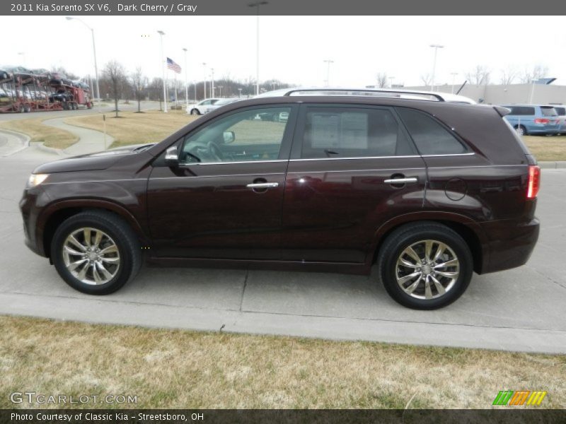 Dark Cherry / Gray 2011 Kia Sorento SX V6