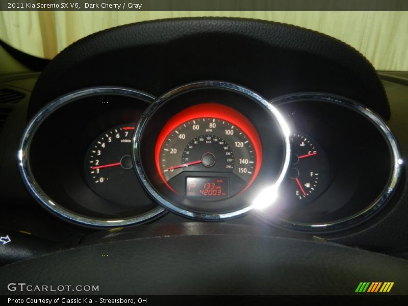 Dark Cherry / Gray 2011 Kia Sorento SX V6