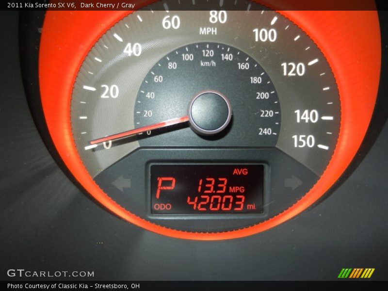 Dark Cherry / Gray 2011 Kia Sorento SX V6