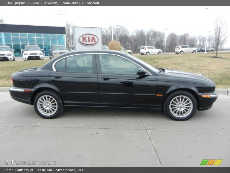 Ebony Black / Charcoal 2008 Jaguar X-Type 3.0 Sedan