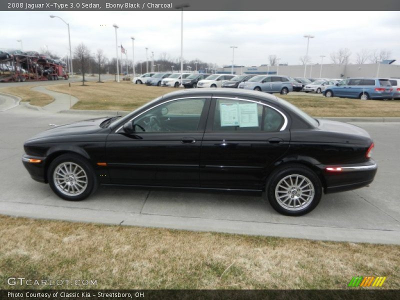 Ebony Black / Charcoal 2008 Jaguar X-Type 3.0 Sedan